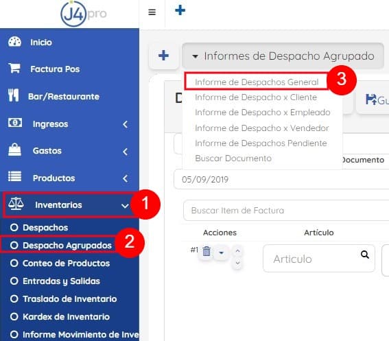 Informe de Despachos Agrupados