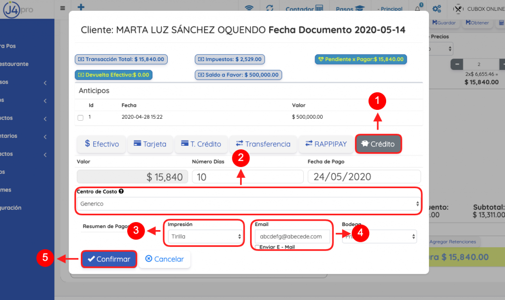 venta credito